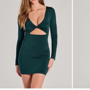 Delilah Front Twist Mini Dress- Cut-Out Mini Dress